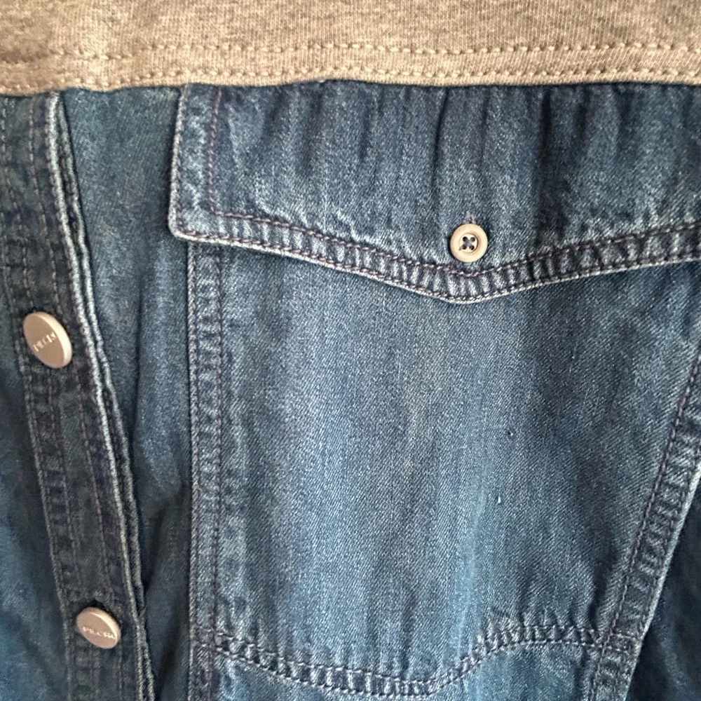 Anthropologie Pilcro Denim Sweatshirt Twofer Swing Dress XL - Picture 7 of 9